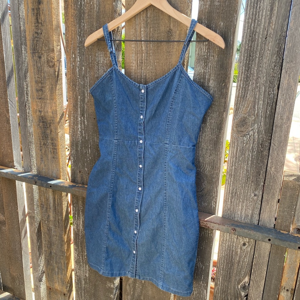 Denim mini dress